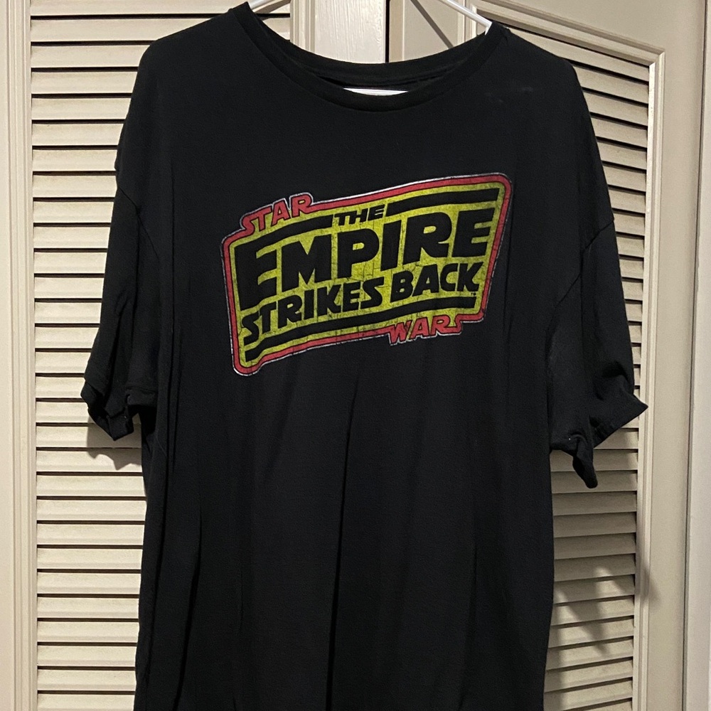 Star Wars Black Tee with Empire Strikes Back Logo